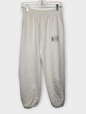 Mayfair The Label It Costs Zero Dollars Jogger Sweatpants US 10-12 White